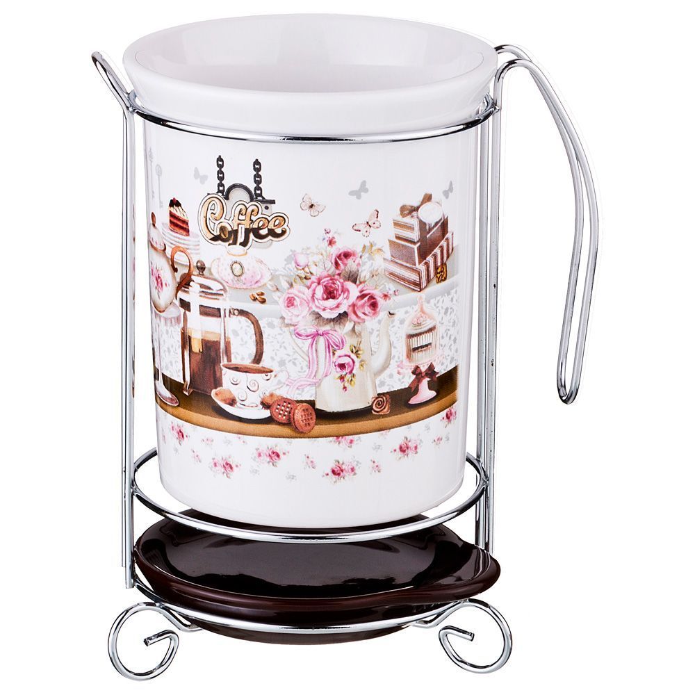 подставка под кухонные приборы coffee 10,5х10,5х16 см 358-1326