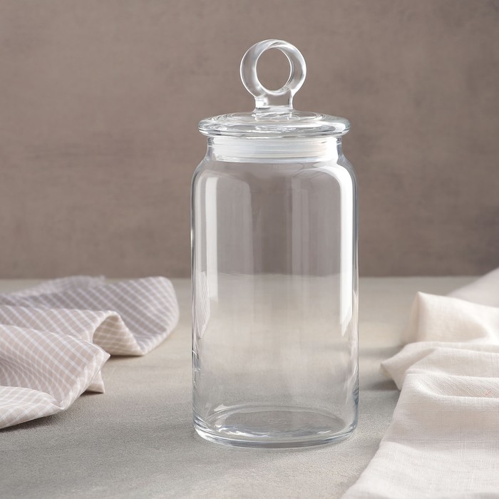 Банка для сыпучих продуктов Kitchen Slim, стеклянная, 1,1 л 4898798