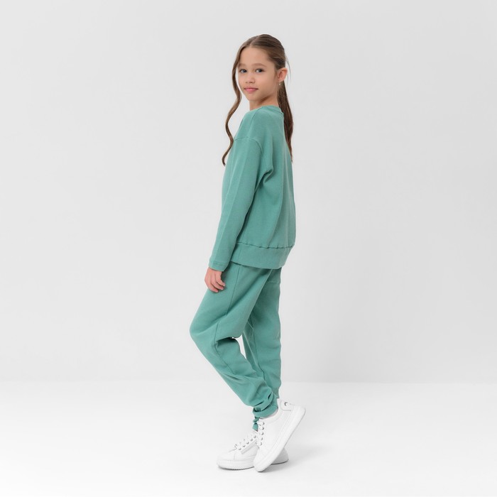 Костюм для девочки (свитшот, брюки) MINAKU цвет оливы, рост 158 см 9549265