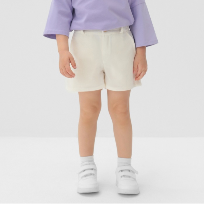 Шорты детские MINAKU: Cotton Collection цвет белый, рост 98 7763207