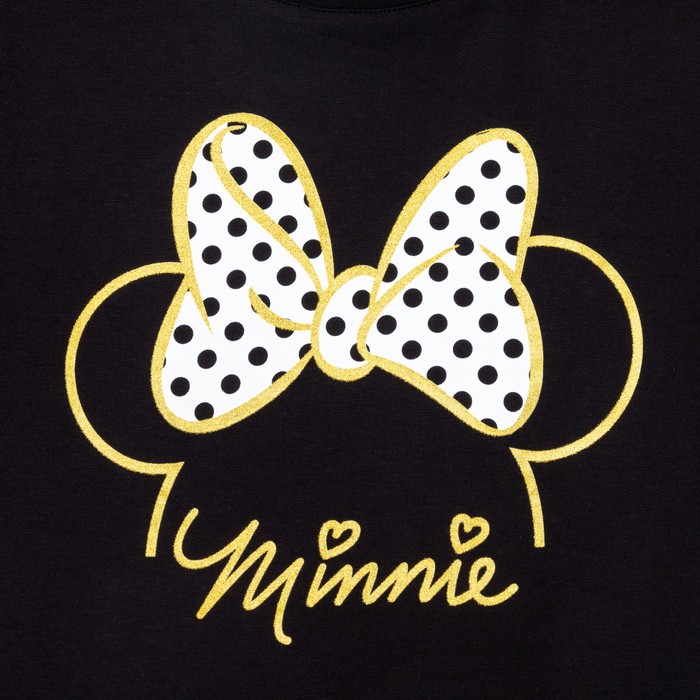 Футболка «Minnie» Минни Маус, цвет чёрный 6485710