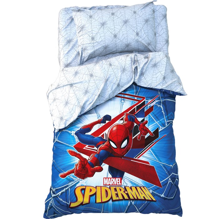 Детское постельное бельё 1.5 сп Spider-Man 143*215 см,150*214 см, 50*70 1 шт, поплин 4671427