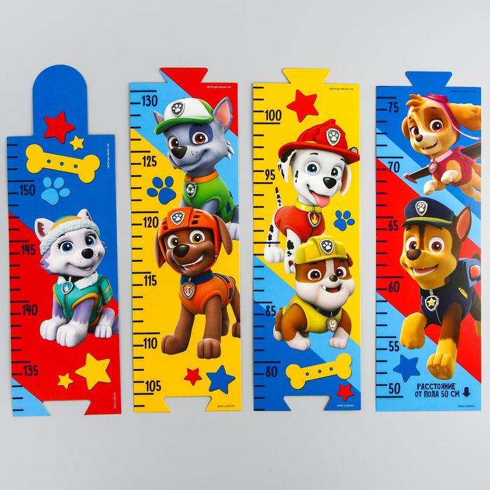 Щенячий патруль. Наклейка - ростомер Paw Patrol Друзья навсегда, 150 см. 3627363