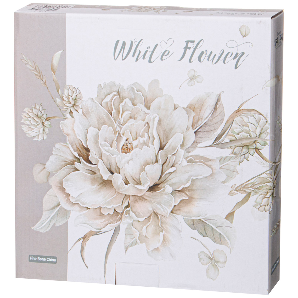 набор тарелок обеденных lefard white flower 2 шт 25,5 см 415-2238