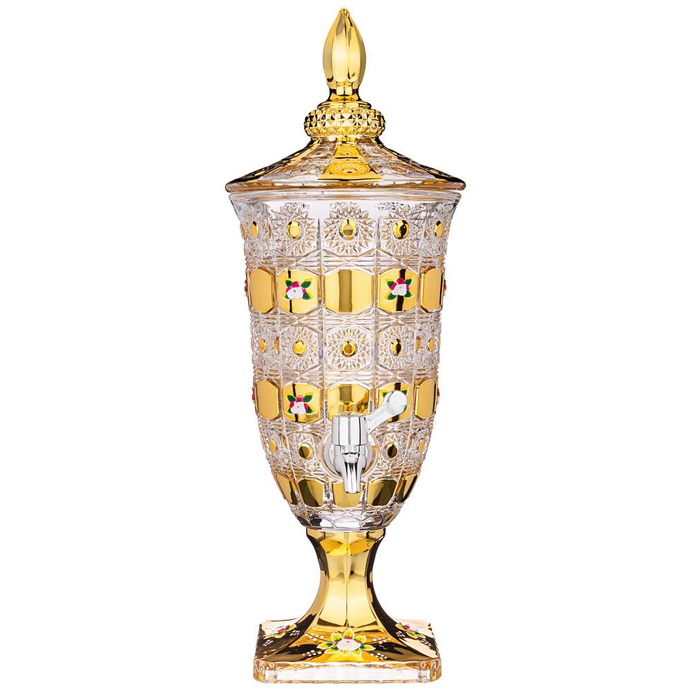 диспенсер для напитков лимонадница lefard gold glass 2л 16х16х45см 195-216