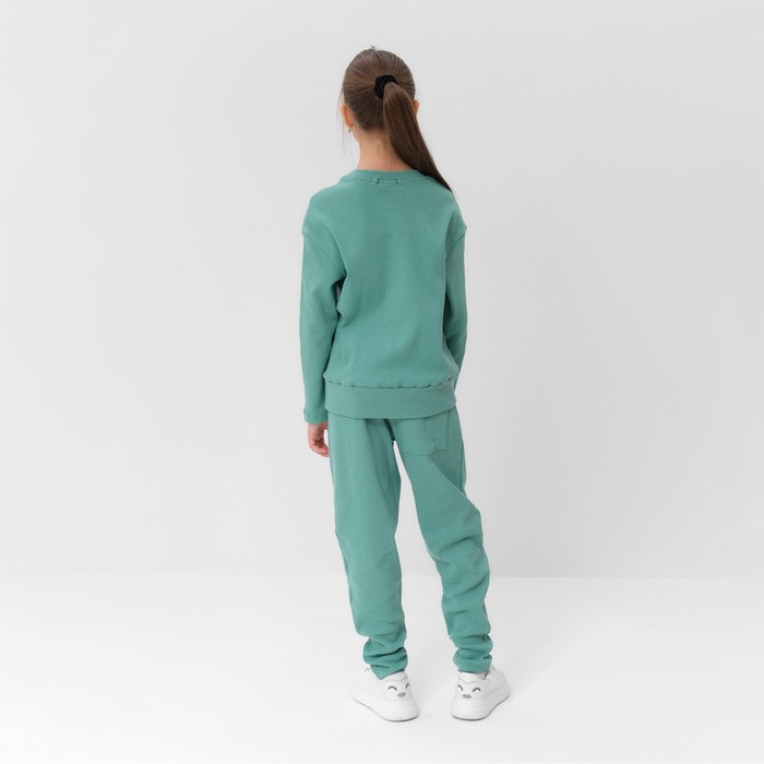 Костюм для девочки (свитшот, брюки) MINAKU цвет оливы, рост 116 см 9549258