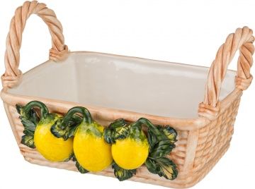 фруктовница корзина с лимонами 27х24 см высота 16 см 335-005