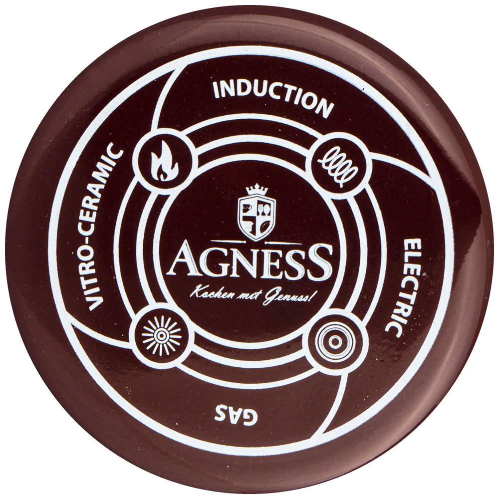 миска agness эмалированная с пластиковой крышкой,серия тюдор, 24 х 10,5 см/ 2,8л 950-332