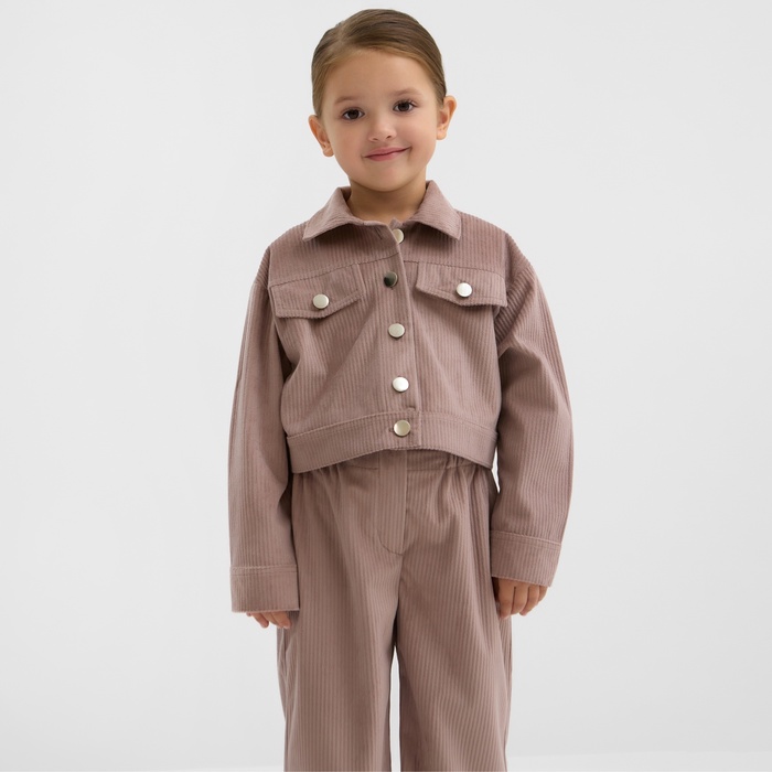 Костюм для девочки KAFTAN Velvet, размер 34 (122-128), цвет кофе 7665133