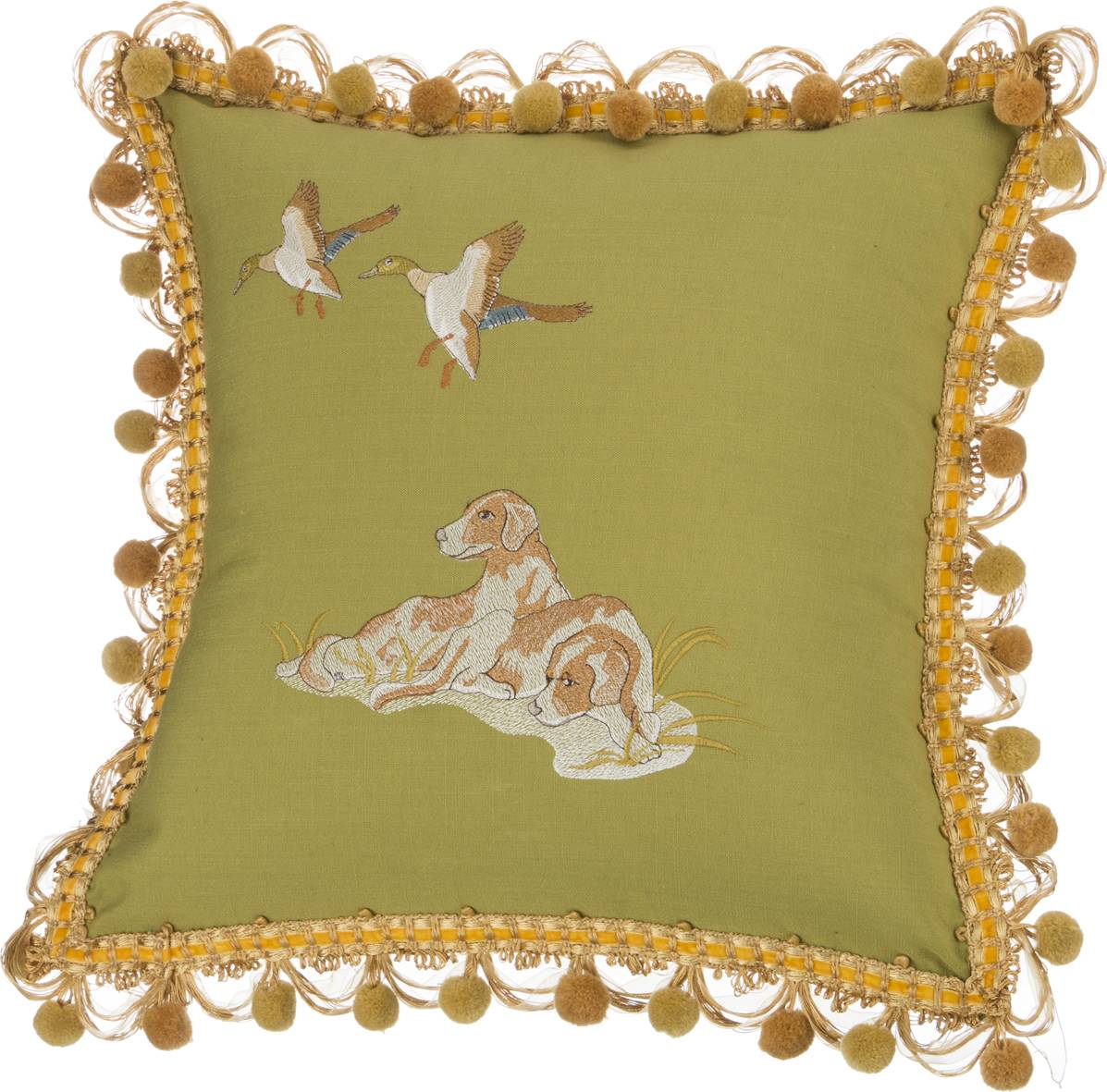 подушка декоративная охота 45х45, зелёная, вышивка. 850-846-6 подушки декоративные материал хлопок 50 проц/полиэстр 50 проц производства россия бренд santalino общий вес 0,35 кг, купить с доставкой по низкой цене за 1177 руб.