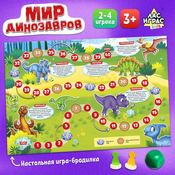 Игра-бродилка «Мир динозавров» 4973107