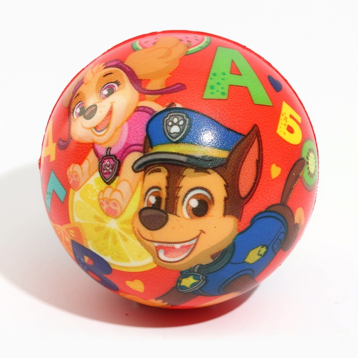 Мягкий мяч Paw Patrol «Алфавит», 6,3см, МИКС 5395306