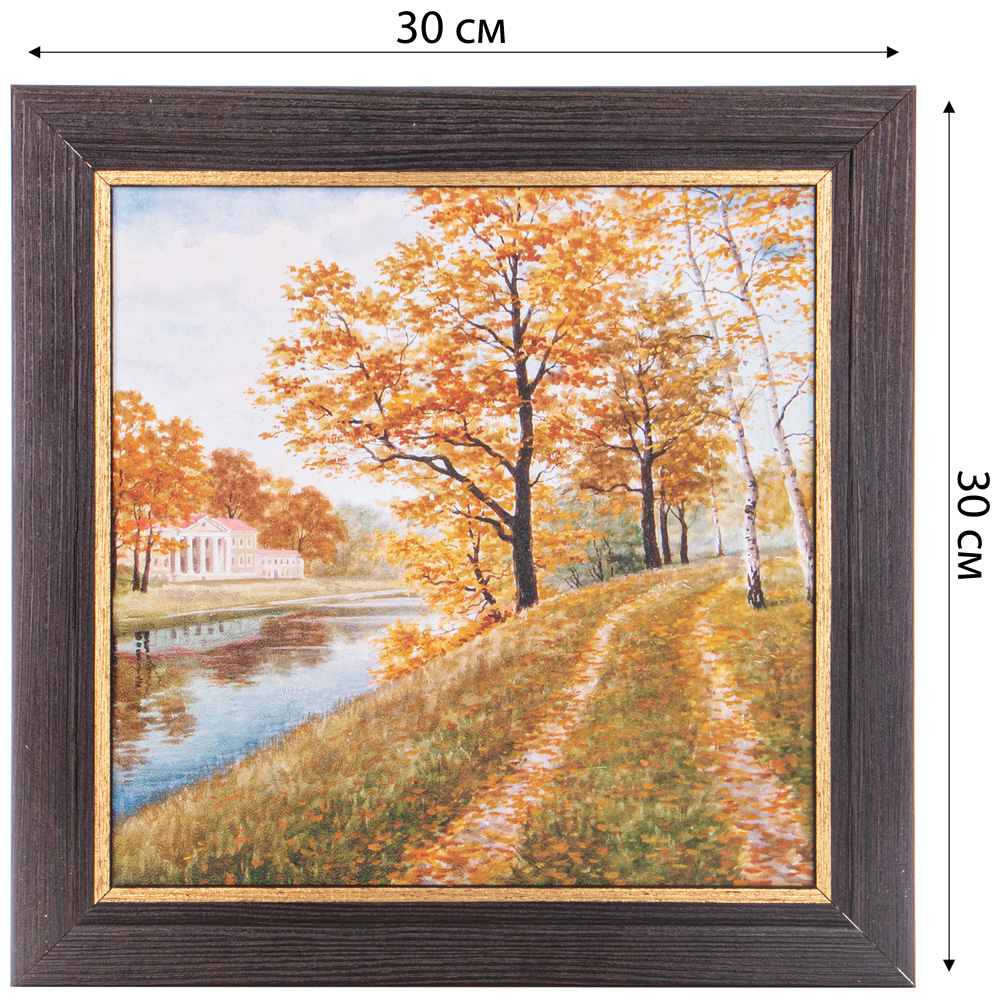 картина в раме венге с золотом 30х30 см 541-878