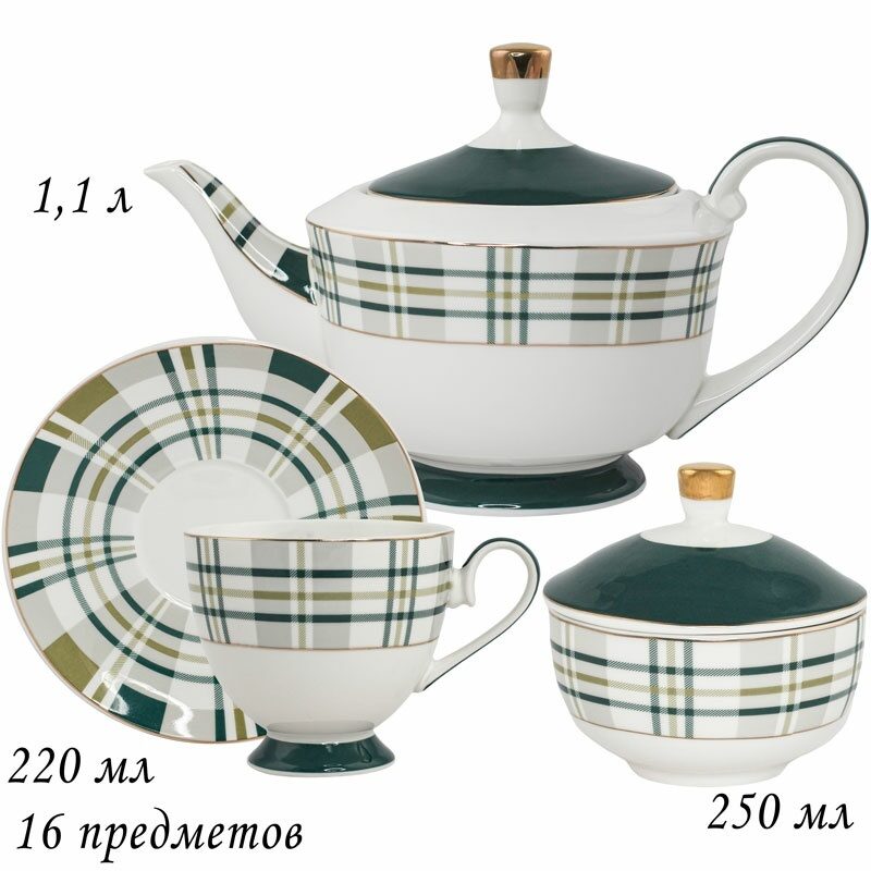 Чайный сервиз 16пр. 220 мл 109-017