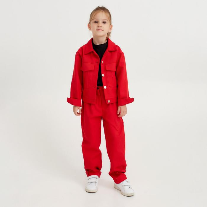 Жакет для девочки MINAKU: Casual collection KIDS, цвет красный, рост 116см 6535035