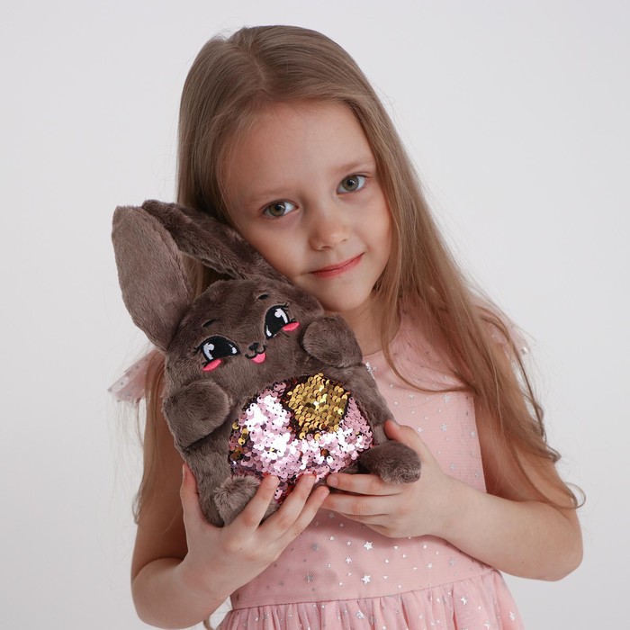 Мягкая игрушка «Зайка Софи», с пайетками, 16х8х17 см 4536762