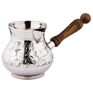 турка резная латунь 450 мл диаметр 10 см высота 10 см 877-551