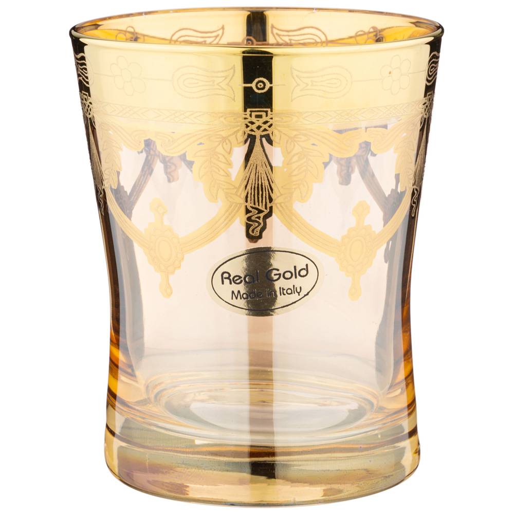 набор бокалов для виски/воды из 6 штук 320мл amalfi ambra oro 326-082