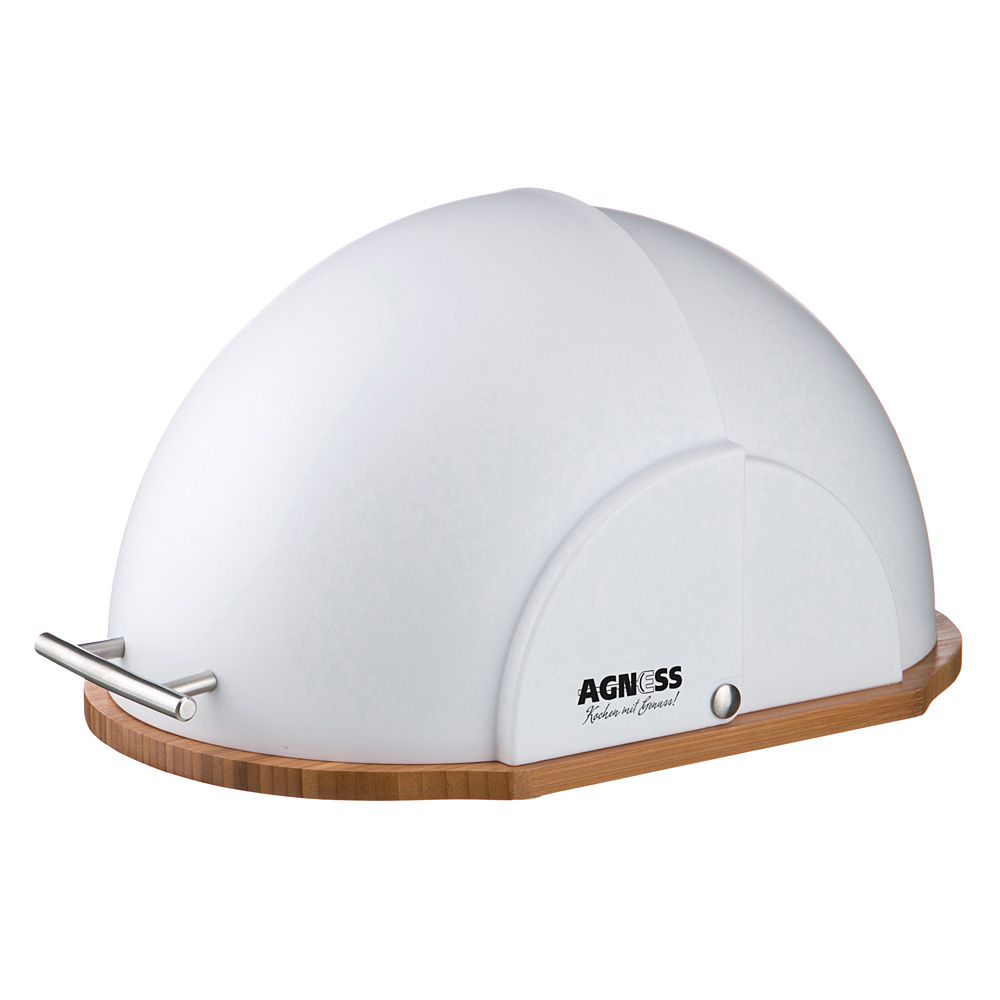 хлебница agness native деревянная с пластиковой крышкой 36х26х20 см 938-010
