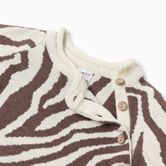 Джемпер вязаный Крошка Я Zebra рост 80-86 см, молочный 10331562