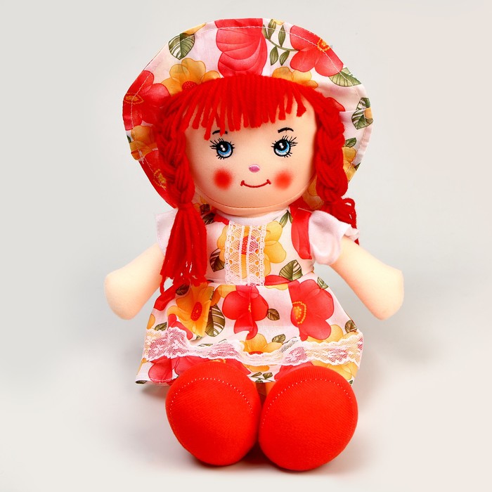 Мягкая кукла «Девочка», платье в цветочек, цвета МИКС 2272234