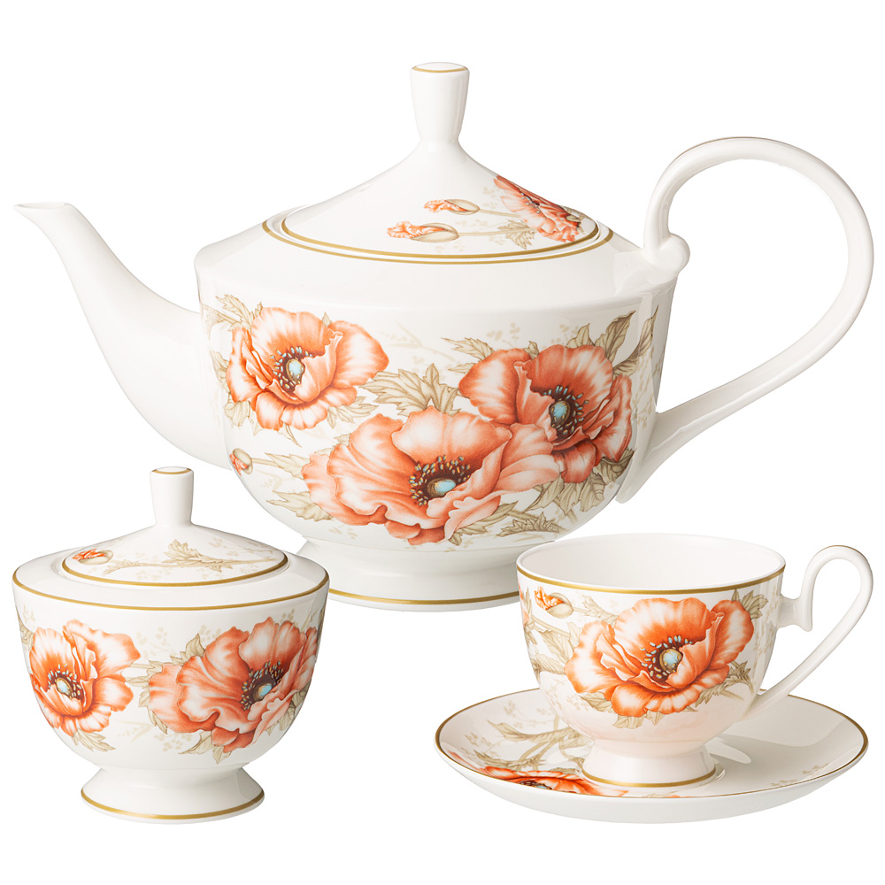 чайный сервиз lefard antique на 6 пер. 14 пр. 415-2264