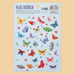 Наклейки детские бумажные «Бабочки», 11 х 16 см, Наклейки детские бумажные «Бабочки», 11 х 16 см 1767464
