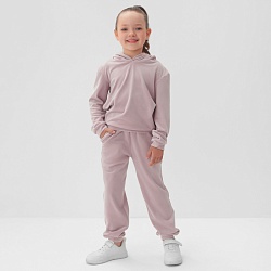 Костюм детский (толстовка, брюки) KAFTAN Basic line размер 32 (110-116см), лиловый, Костюм детский (толстовка, брюки) KAFTAN Basic line размер 32 (110-116см), лиловый 7462825
