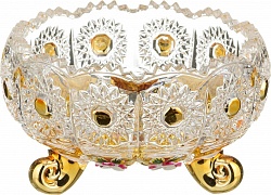Фруктовницы и конфетницы, конфетница lefard gold glass диаметр 11 см высота 7 см 195-100