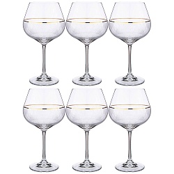 Бокалы для вина, набор бокалов для вина viola elegance из 6 шт 570 мл высота 21 см 674-726