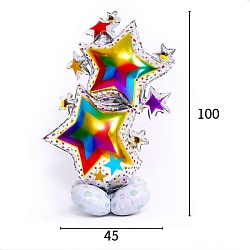 Шар фольгированный 40 «Букет звёзд», под воздух, Шар фольгированный 40 «Букет звёзд», под воздух 7475695