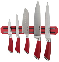 Набор кухонных ножей, набор ножей 6 пр.с магнитным держателем нерж.сталь 911-040