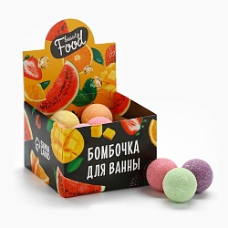 Бомбочка для ванны, 40 г, аромат фруктов, BEAUTY FOOD, Бомбочка для ванны, 40 г, аромат фруктов, BEAUTY FOOD 9602017