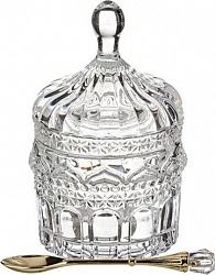 Икорница, икорница с ложкой 155 мл 8,5х8,5 см высота 13 см коллекция muza 355-211