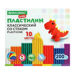 Пластилин 10 цветов 200 г KIDS, со стеком, Пластилин 10 цветов 200 г KIDS, со стеком 9049417