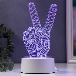 Светильник Победа LED RGB от сети 9,5х10х19 см RISALUX, Светильник Победа LED RGB от сети 9,5х10х19 см RISALUX 4297017