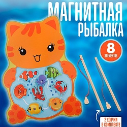 Рыбалка «Котенок», 8 элементов + 2 удочки, Рыбалка «Котенок», 8 элементов + 2 удочки 1557007