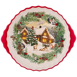 Новогодние блюда, блюдо-шубница 29х25х4,5 см 358-1937