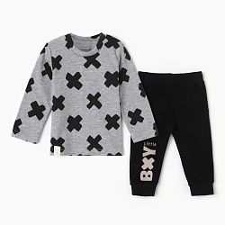 Набор: джемпер и брюки Крошка Я Stylish boy, рост 68-74 см, Набор: джемпер и брюки Крошка Я Stylish boy, рост 68-74 см 10385126