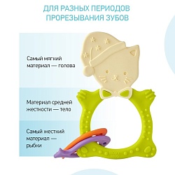 Прорезыватель силиконовый MEOW TEETHER, универальный, цвет МИКС, Прорезыватель силиконовый MEOW TEETHER, универальный, цвет МИКС 7627537