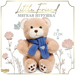 Мягкая игрушка Little Friend, мишка с синим шарфом, 23 см, Мягкая игрушка Little Friend, мишка с синим шарфом, 23 см 9905635