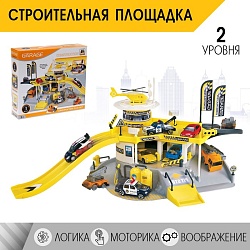 Игровой набор «Стройплощадка», 2 уровня, вертолетная площадка, Игровой набор «Стройплощадка», 2 уровня, вертолетная площадка 1475174