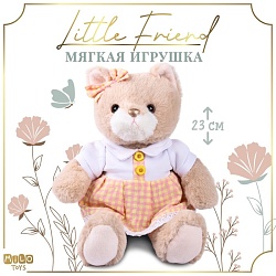 Мягкая игрушка Little Friend, кошечка в персиковом платье, 23 см, Мягкая игрушка Little Friend, кошечка в персиковом платье, 23 см 9905651