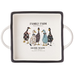 блюдо с ручками lefard family farm квадрат. 25,5х18х4 см, блюдо с ручками lefard family farm квадрат. 25,5х18х4 см 263-1257