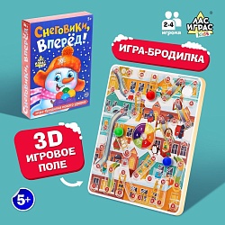 Новый год! Настольная игра-бродилка «Снеговики, вперёд!», 2-4 игрока, 4+, Новый год! Настольная игра-бродилка «Снеговики, вперёд!», 2-4 игрока, 4+ 4134559