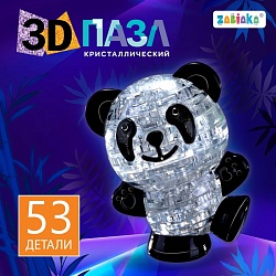 3D пазл «Панда», кристаллический, 53 детали, цвета МИКС, 3D пазл «Панда», кристаллический, 53 детали, цвета МИКС 121853