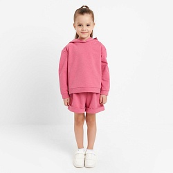 Костюм детский (толстовка, шорты) KAFTAN Basic line, рост 122-128, цвет фуксия, Костюм детский (толстовка, шорты) KAFTAN Basic line, рост 122-128, цвет фуксия 7599316