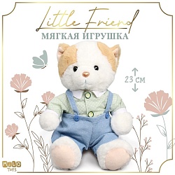 Мягкая игрушка Little Friend, котик в голубом комбинезоне, 23 см, Мягкая игрушка Little Friend, котик в голубом комбинезоне, 23 см 9905650