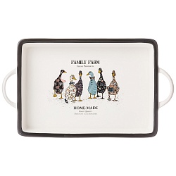 блюдо с ручками lefard family farm прямоуг. 35,5х20х4 см, блюдо с ручками lefard family farm прямоуг. 35,5х20х4 см 263-1256