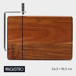 Доска для нарезки сыра Magistro, 24,5x16,5 см, акация, Доска для нарезки сыра Magistro, 24,5x16,5 см, акация 7293394